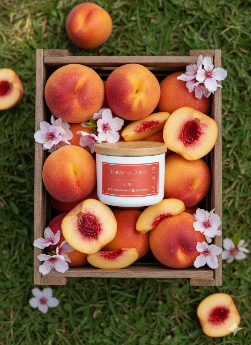 Vela soya Durazno dulce 2 Vela Durazno Dulce - Imagen 1