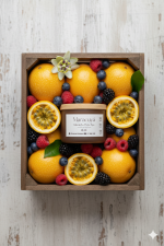 Vela Maracuyá cubierta con frutos rojos